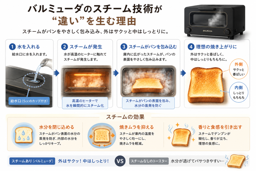 スチーム技術の仕組み解説図