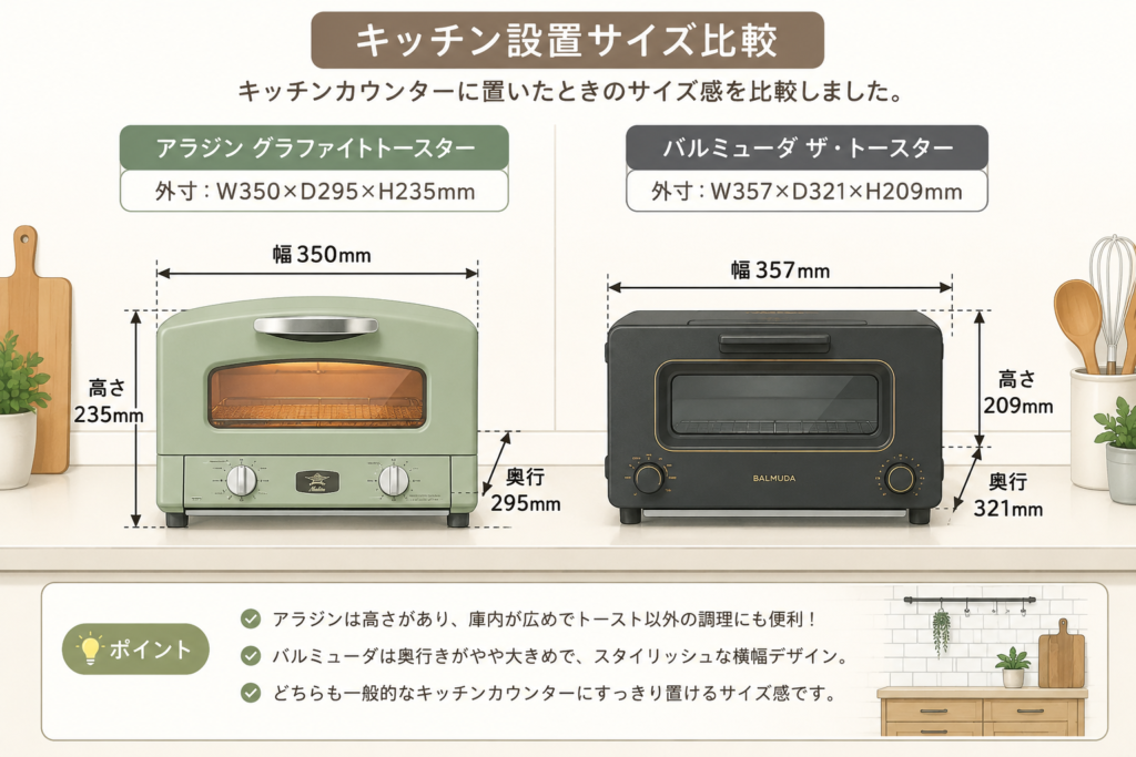 キッチン設置サイズ比較