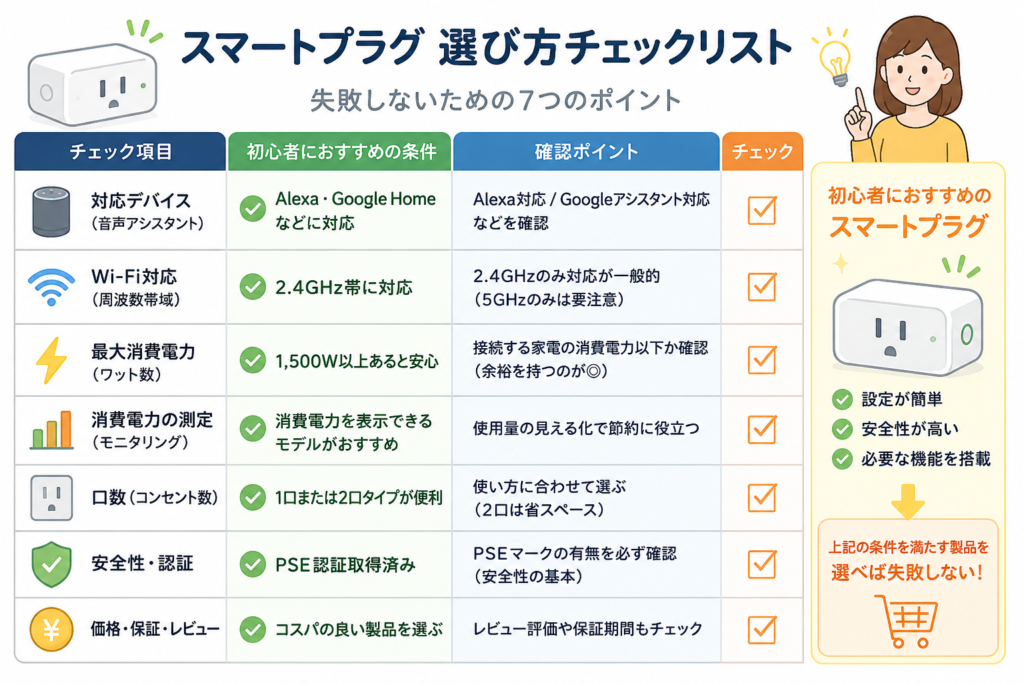 スマートプラグ選び方チェックリスト