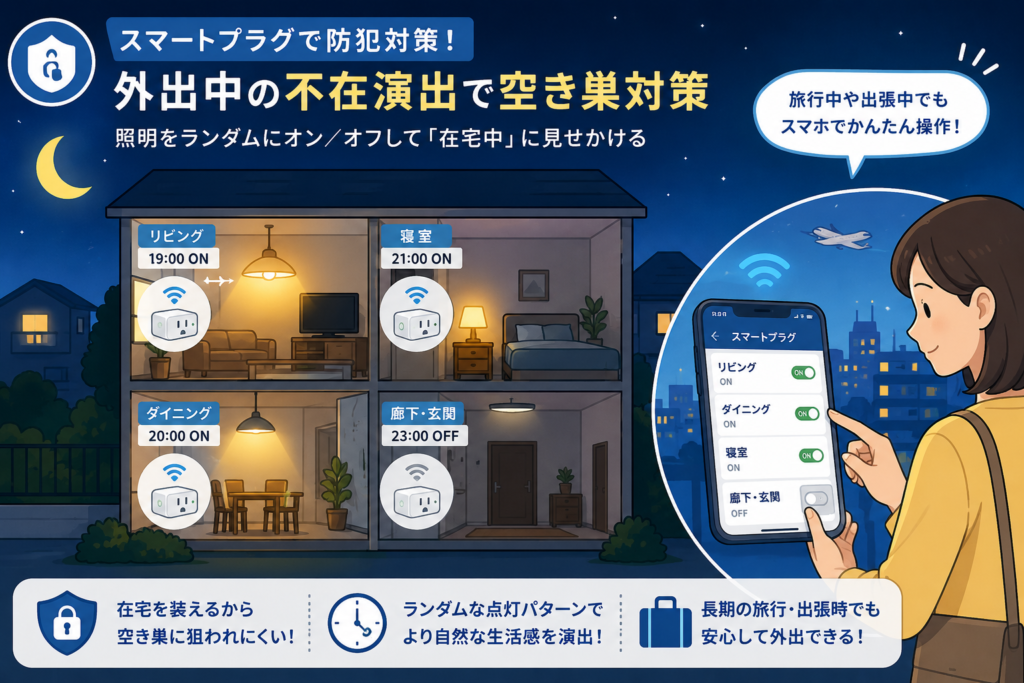 防犯活用シーン(不在演出)