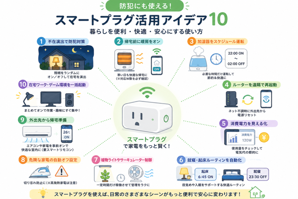 スマートプラグ活用アイデア一覧マップ