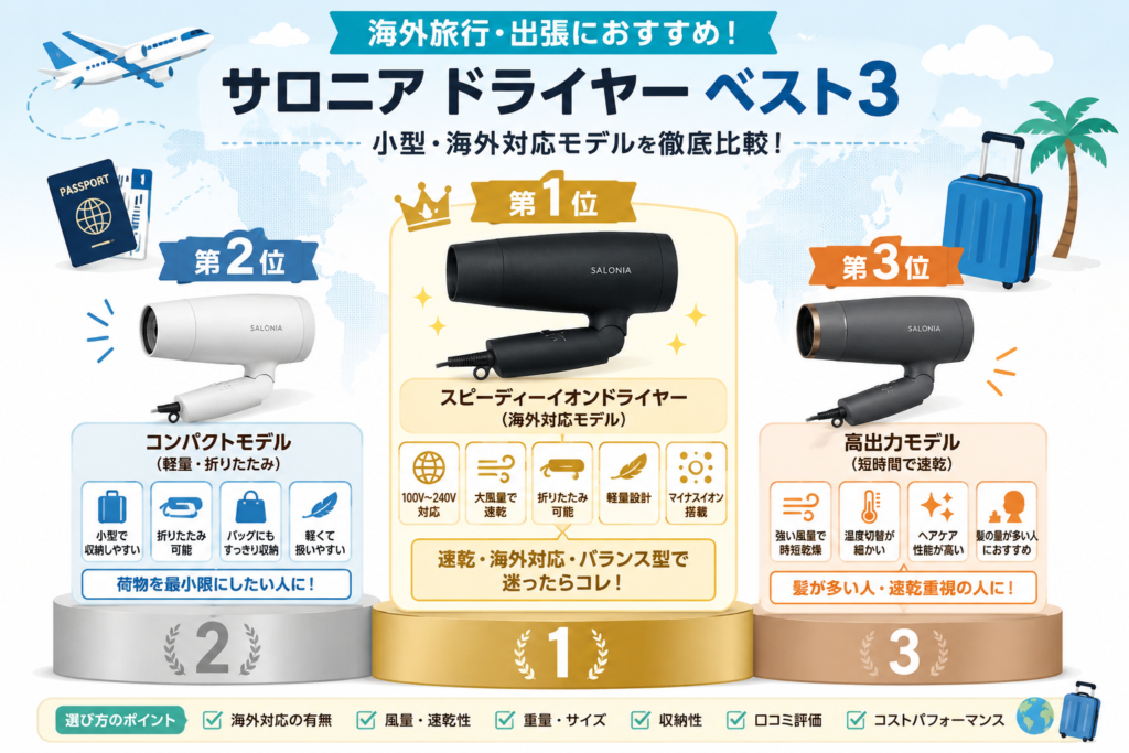 海外旅行向けおすすめランキング比較イラスト