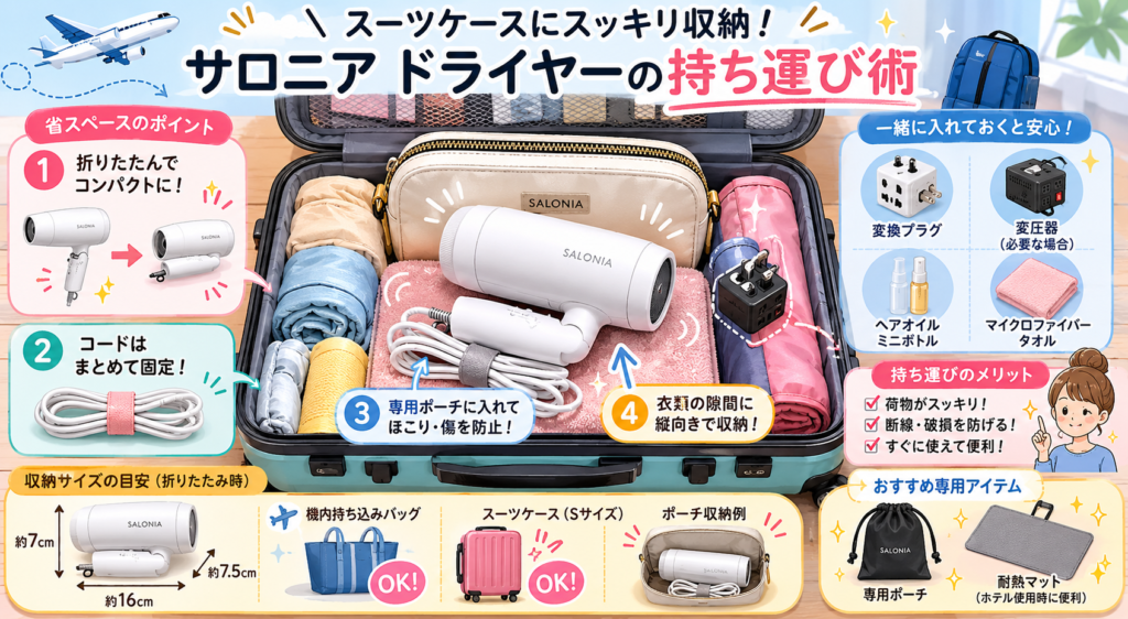 スーツケース収納・持ち運びイメージ図