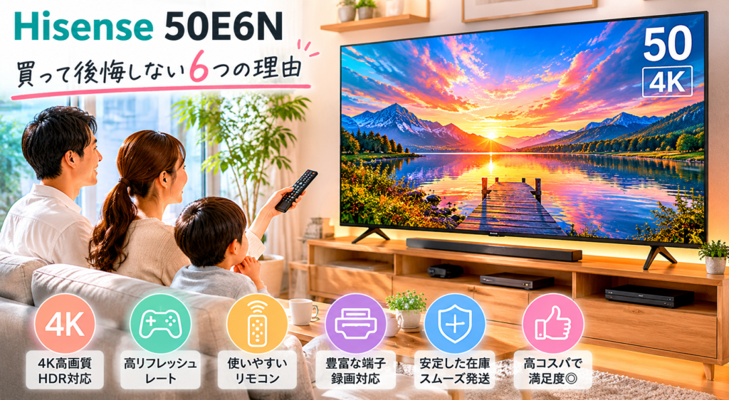 50E6Nのあるリビング風景