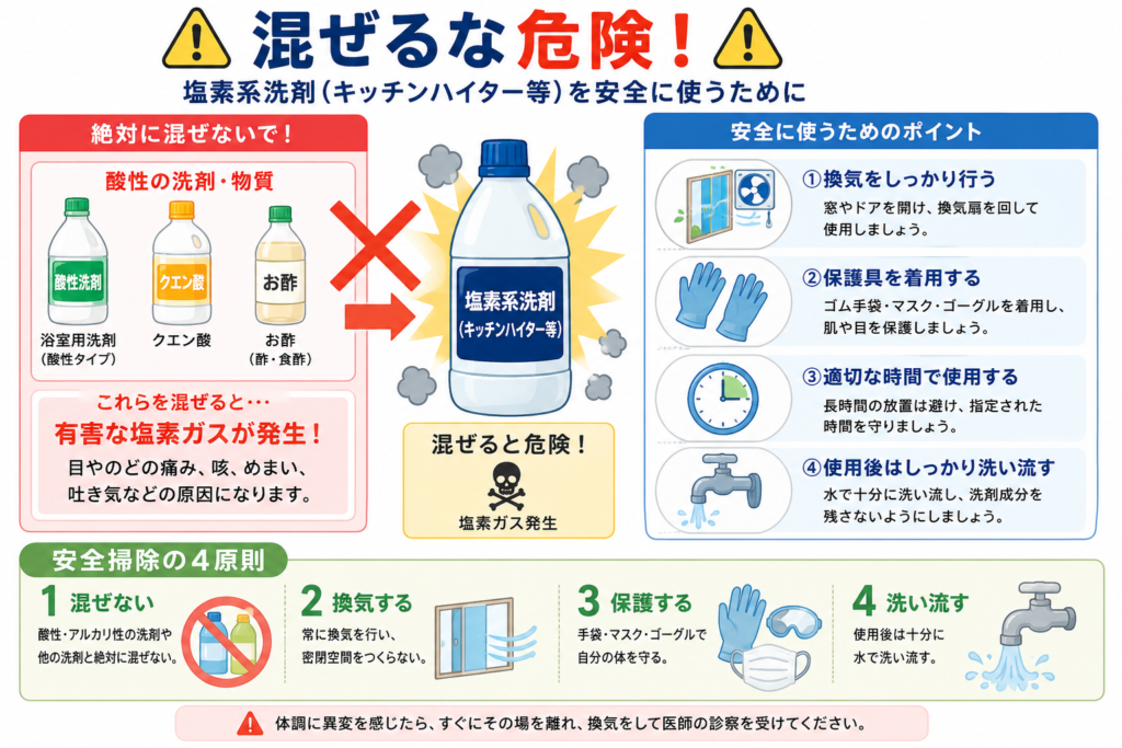 混ぜるな危険・安全対策チェック図