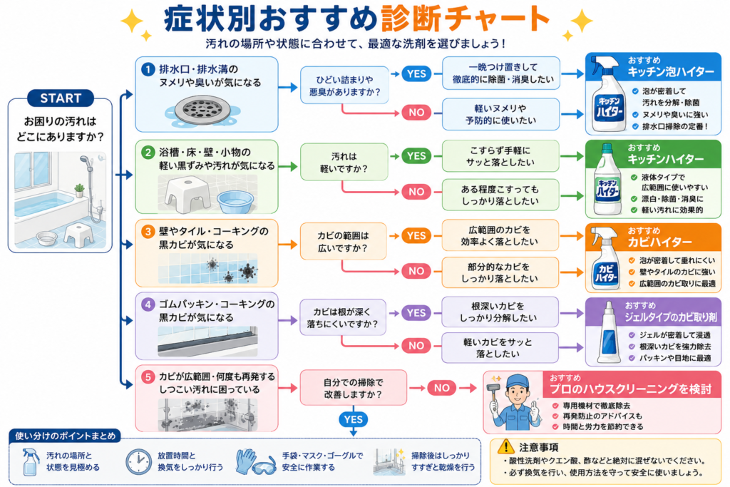 症状別おすすめ診断チャート